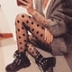 thumbnail image 3 of Medias ultrafinas pantimedias jacquard calcetines de base negra calcetines mujer lunares lazo, 3 of 4