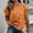 Orange, variant on Plus Size Women's Clothes 4X Under $10 Casual Oversize Floral Summer Round-Neck Hooded Short Sleeve Blouse T-shirt