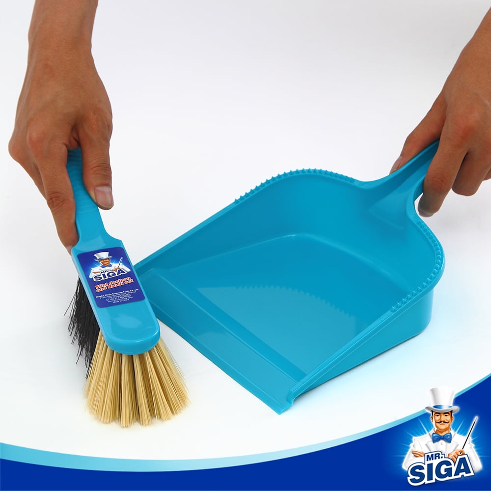 MR.SIGA Mini Dustpan and Brush Set, Portable Cleaning Brush and