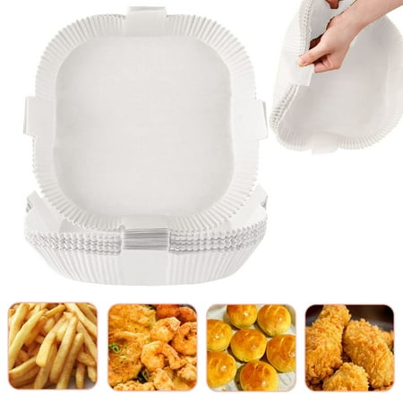 

Parchment Paper Square Cooking Paper Non-Stick Baking Bakery Food Grade Microwave Frying Pan Grease Resistant Waterproof (50PCS 7.9 White)