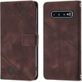 thumbnail image 3 of S10 Phone Case Wallet,for Galaxy S10 Case,[Card Holder Slots][Wrist Strap][Stand Function] TPU Interior Protective PU Leather Phone 2023 Flip Cases Cover for Samsung Galaxy S10 6.1 Inch (Brown), 3 of 14