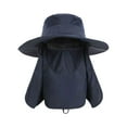 thumbnail image 1 of Sombrero para el portátil para exteriores con protección facial para deportes al libre, jardinería y acampada. Azul marino, 1 of 8