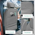 thumbnail image 4 of For 2007-2017 Jeep Wrangler JKU 4 Door FH Group Faux Leather Custom Fit Car Seat Covers - Front Seats Solid Gray, 4 of 5