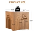 thumbnail image 3 of Farmhouse End Table - Natural Wood Accent Coffee Table, 3 of 7