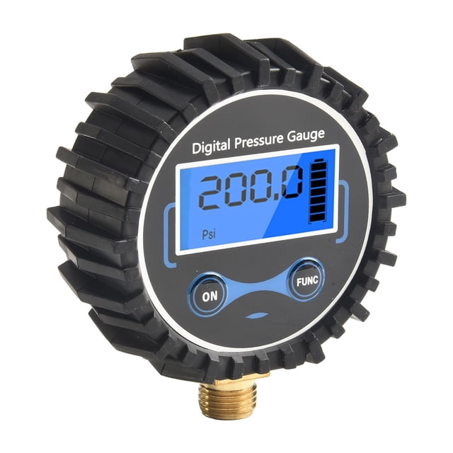 200PSI Digital Tire Pressure Gauge LCD Manometer Pressure Gauge With LED Light B
