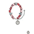 thumbnail image 2 of Stainless Steel Disc Sisters are Best Friends Forever Red Christmas Bead Bracelet, 2 of 4