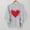 Gray, variant on Valentine's Day Sweatshirt Women Oversized Comfy Heart Graphic Pullover Soft Casual Crewneck Gray,Size M