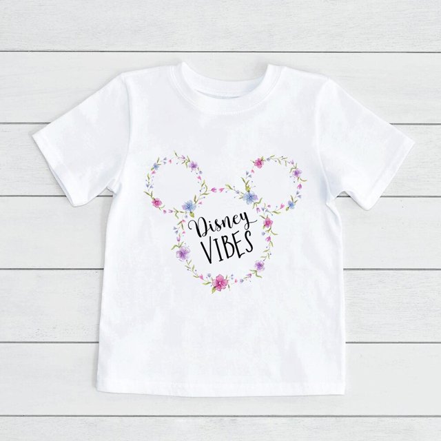 Mickey Mouse Head Balloon Print Child Disney Hot Selling Clothes White Short Sleeve Kids T Shirts Summer New Baby Girl Boy Tees8T Gao Jinjia LED