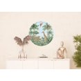 thumbnail image 2 of Dundee Deco's Contemporary Yellow Green Beige Jungle Adventure Circular Peel and Stick Wall Mural, 28 in Diameter (4 sq ft.), 2 of 3