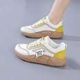 thumbnail image 1 of Calzado Deportivo con Suela Gruesa, Suela de Goma Impermeable Antideslizante, Transpirable, Calzado Informal de Moda para Mujer para Actividades Al Ai , amarillo 38, 1 of 8
