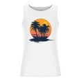 thumbnail image 4 of Taqqpue Mens Plus Size Tank Tops Casual Crew Neck Workout Gym Sleeveless Shirts Summer Beach Quick Dry Palm Tree Vintage Style T-Shirt, 4 of 5