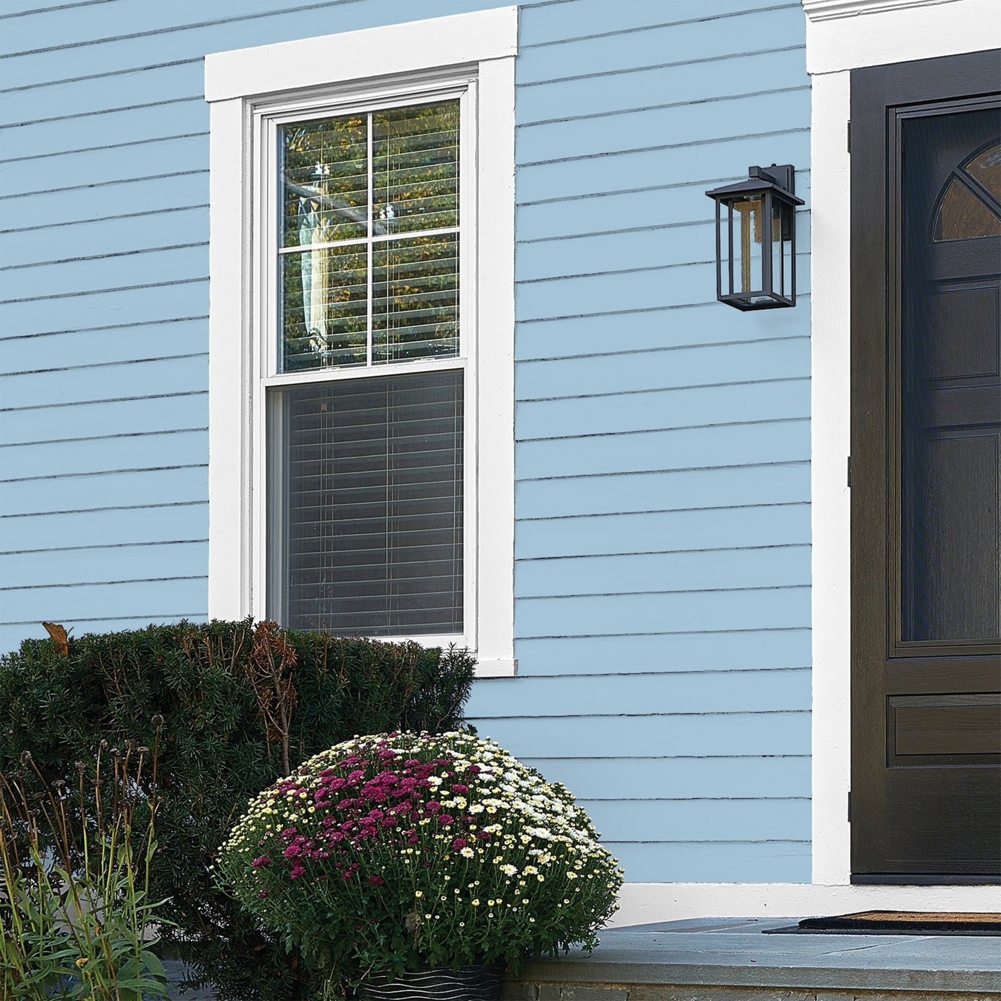 Glidden Fundamentals Blue Bows / Blue, Flat Exterior Paint, 1 Quart