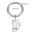 thumbnail image 3 of Uxcell 10 Pack Curtain Clips Rings with Clips Rustproof 1.02" Interior Diameter Silver, 3 of 7