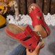 thumbnail image 4 of Sandalias de Cuña de las Mujeres Casuales Gancho Y Correas Ajustables de Bucle, Zapatillas de Verano de las Mujeres Open Toe Beach, 4 of 9