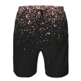 thumbnail image 4 of Kdxio Rose Gold Glitter1 Pattern Mens Casual Shorts - Drawstring Summer Beach Sports Shorts for Men, 4 of 9