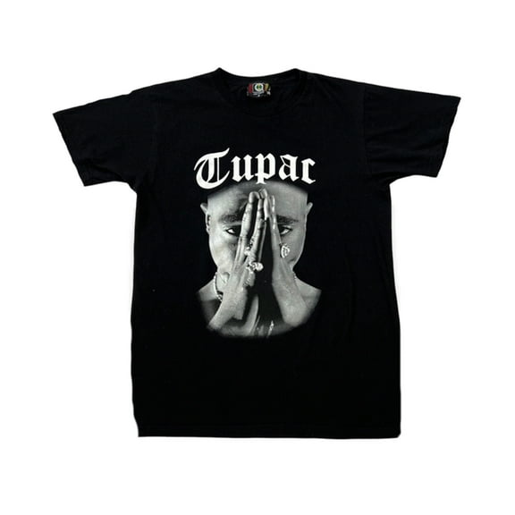 Poetic Justice Praying Hands Men's Black T-Shirt (Medium)