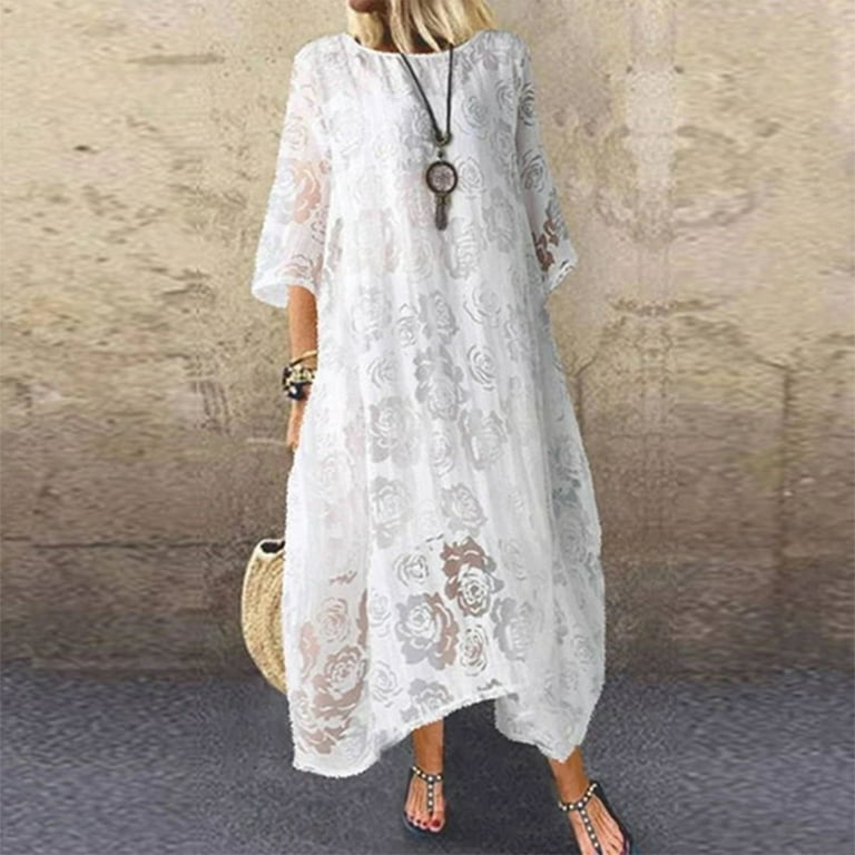 hippie beach dress Women’s Boho Hippie Purple Maxi Dress – Fall Beach Dress main image 0