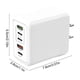 thumbnail image 3 of Adaptador de corriente de 5V2.4A, 3 puertos TYPE-C y 2 puertos USB, certificado CE, 120W, cargador de puerto múltiple, Blanco, 3 of 9