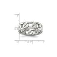 thumbnail image 3 of Gem & Harmony Mens Stainless Steel Polished Chain Link Band Ring (7mm) for Men, 3 of 6