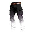 thumbnail image 4 of WhouRiu Boys Casual Cargo Pants With Pockets Fashion Gradient Color Rigid Waist Loose Pants Kids Autumn Outdoor Comfortable Cute Trousers,15-16 Years, 4 of 4