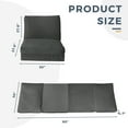 thumbnail image 5 of Folding Sofa Bed,Extra Thick and Long Fluffy 4 Position Convertible Flip Lounge Chair,Foam Filling Folding Matress Sofa Bean Bag with Washable Cover,Dark Grey,30x95 Inch, 5 of 9