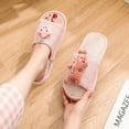 thumbnail image 1 of Cute Cartoon Elephant Pink Adult Slippers - Couple Cotton Slippers, 1 of 6
