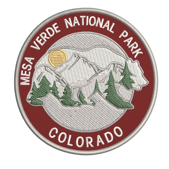 Wander Often! Mesa Verde National Park, Colorado 3.5 Inch Iron Or Sew On Embroidered Fabric Badge Patch Seek Adventure, National Park Iconic Series