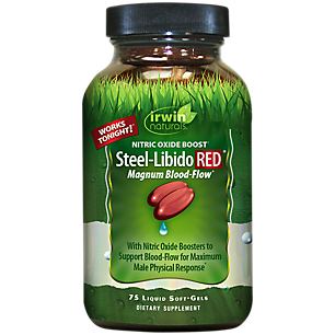 SteelLibido RED for Men  Nitric Oxide Boosters (75 Liquid Softgels)