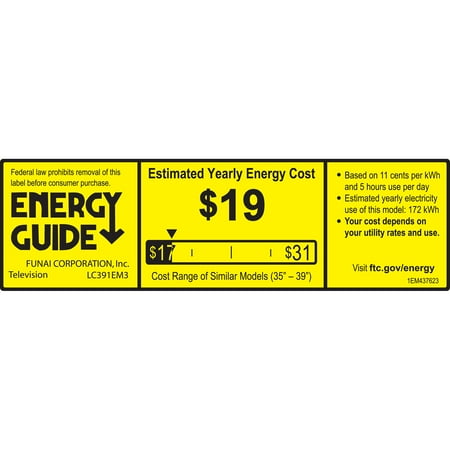 Emerson 39" Class LCD 1080p 60Hz HDTV, LC391EM3