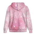 thumbnail image 2 of SCRAWLGOD Cherry Blossom Women's Plus Size Zip Up Hoodies for Women Oversized Drawstring Zippered Hoodies for Women Graphic Loose Women Clothing Tops Size L for Clubs, 2 of 7