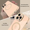 thumbnail image 3 of Magnetic Case for iPhone 13 Pro Max Phone Case for Women, Cute Love Heart Soft Magsafe Case, Raised Full Camera Lens Protection for iPhone 13 Pro Max Phone Case Magsafe (6.7")- Pink, 3 of 13