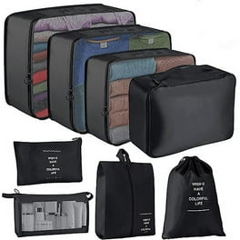 Koovon 8Pcs Travel Packing Cubes Lightweight Foldable Suitcase Organizer Gray Walmart