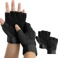 thumbnail image 4 of 1 Pair Fingerless Color Guard Gloves with Adjustable Wrist Strap For Flag Pole Sports, 4 of 4