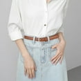 thumbnail image 5 of Punplita Women's Brown Thin Belt for Jeans, 5 of 9