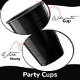 thumbnail image 5 of Exquisite 50 Ct 12 Fl Oz Black Disposable Plastic Cups, Heavy Duty Party Cups, 1 Pack, 5 of 8