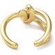 thumbnail image 3 of 1 anillo de puño abierto con nudo de latón chapado en oro de 18 quilates para mujer, joyería para boda, compromiso y fiesta. Diámetro interior: 17,4 mm., 3 of 3