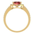 thumbnail image 4 of Solitaire with Accents Engagement Ring for Women - 2.27ct Natural Garnet in 14K Yellow Gold Promise Ring, 4 of 6
