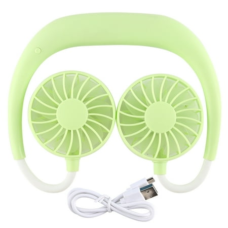 

Neck Fan LOVE DOCK Portable USB Rechargeable Neckband Dual Cooling Mini Fan Wearable Hand Free Fan Personal Fans 3 Speed Adjustable (Blue)