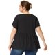 thumbnail image 5 of Camisede mancorligede verano pamujer de talgrande Negro 4XL, 5 of 6