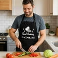thumbnail image 6 of Funny Grilling Aprons for Men, Black Grilling Cooking Barbecue Apron for Men Funny, Adjustable Grill Apron with Pockets for Dad Husband Kitchen Cooking Baking BBQ, 6 of 6