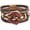 Brown, variant on MultiLayer Boho Leather Wrap Energy Stone Bracelet for Women Crater Shape Cuff Bangle Bracelets Jewelry Gift