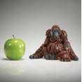 thumbnail image 3 of Enesco Edge Sculptures Miniature Orangutan Figurine, set of 2 4.5in H, 3 of 4