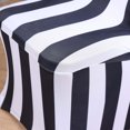 thumbnail image 2 of Efavormart Black & White 2" Striped Spandex Stretch Fitted Folding Chair Cover With Foot Pockets - 160GSM Premium Spandex, 2 of 10