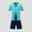 Sky Blue, variant on Eltusu Boys Athletic Outfit Sets, Crewneck Short Sleeve Sports Shirts and Shorts Sets Sky Blue Size 6 T