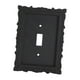 thumbnail image 3 of Placa de cubierta para interruptor de lámpara, cubierta de tomacorriente, negra, clásica, retro, decorativa, clásica para dormitorio, cocina, sala de Estilo A, 3 of 8