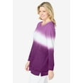 thumbnail image 3 of Woman Within Plus Size Tie-Dyed Knit Sweatshirt Tunic, 3 of 6