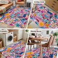 thumbnail image 5 of 2.7'x5' Area Rugs, Colorful Abstract Indoor Outdoor Area Rug for Living Room Bedroom, Modern Contemporary Oil Painted Washable Bathroom Rugs Kitchen Floor Carpet Mats Home Decor Aesthetic, 5 of 8