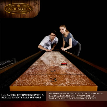 Barrington - 9 ft. Allendale Collection Shuffleboard Table - Brown/Tan