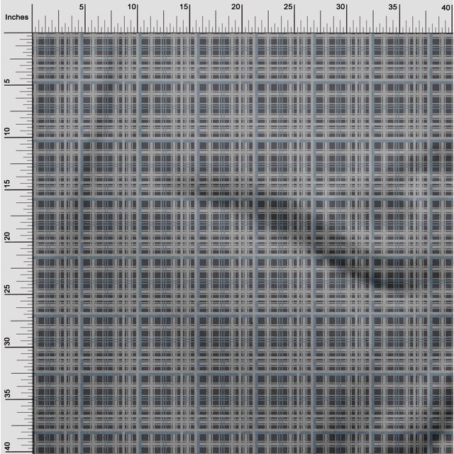oneOone Georgette Viscose Fabric Tartan Check Print Fabric By Yard 42 Inch Wide