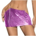 thumbnail image 4 of Xdegoge Sequin Micro Skirt for Women Metal Chain Wasitband Sparkly Bodycon Night Out Mini Skirts Low Rise Hip Wrap Glitter Rave Party Club Costume, 4 of 4